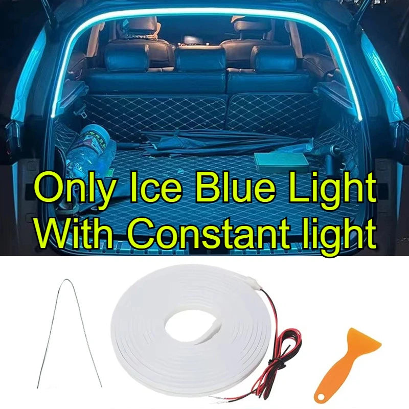RGB 5M Car Rear Trunk Brighten LED Strip Multifunctional for Waterproof Flexible Light APP Control Connector Plug & Play 12V