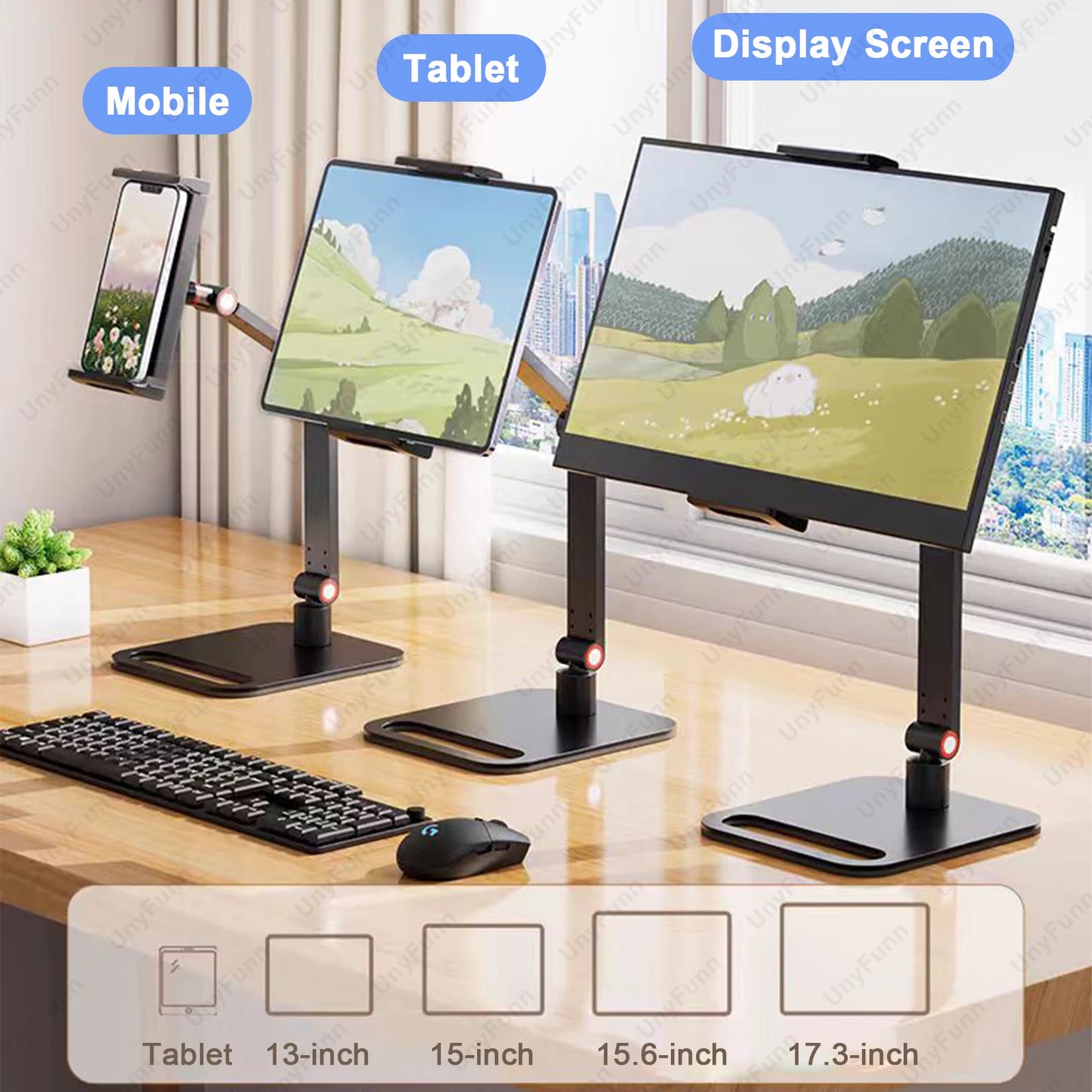 Portable Monitor Holder Expandable Adjustable Laptop Gaming Desktop Clamp Stand Phone External Vertical Screen Expansion Mount