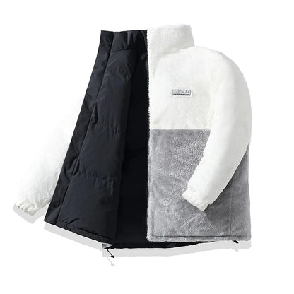 New Couple's Fashionable Versatile Windproof Neutral Cotton Jacket Outdoor Thick Warm Comfortable Breathable Double-sided Jacket