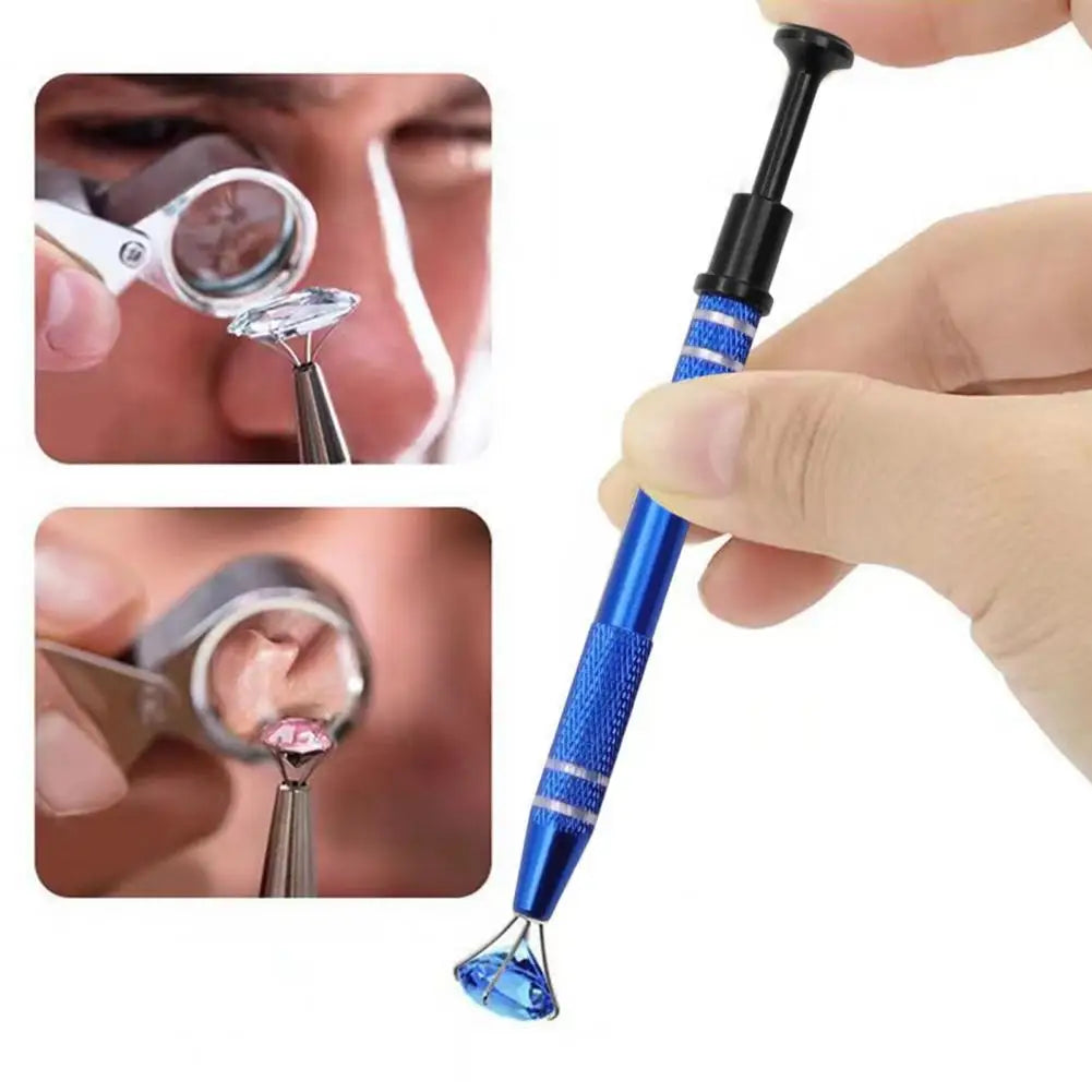 4 Claws Tweezer Jewelry Beads Holder Gems Parts Screws Pick-up Tools Grabber Catcher Jewelry Clip 4 Prongs Tweezer