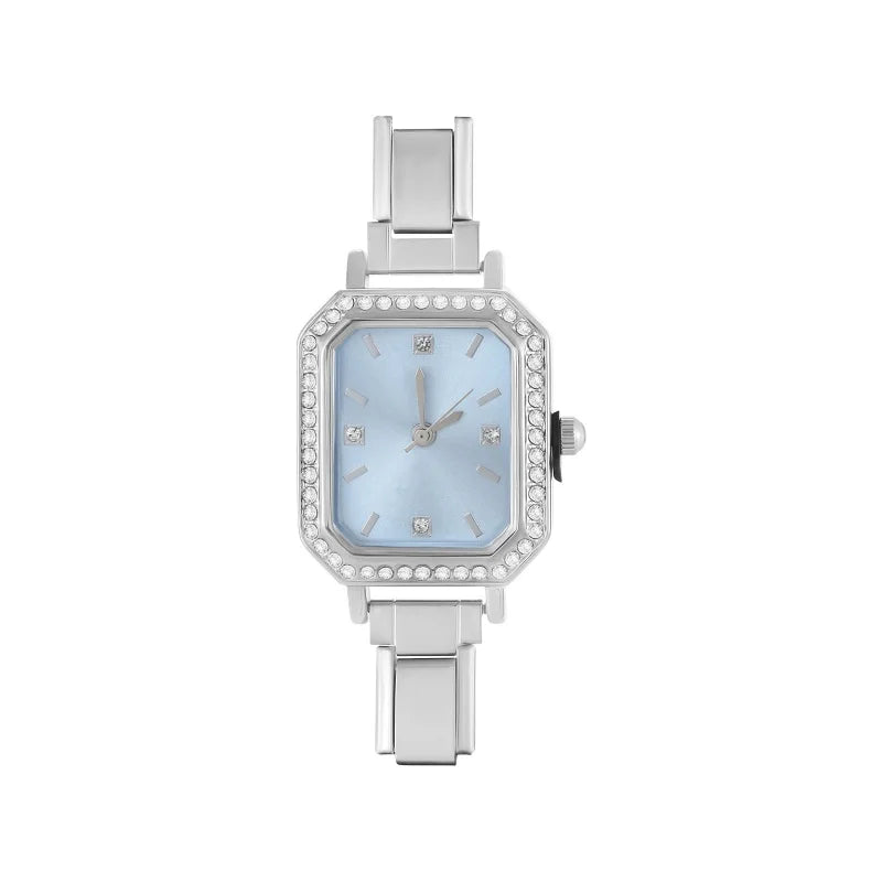Fashion Colorful Dial Square Stainless Steel Women Watch Head Fit 9mm Bracelet For Party Friend Wife Birthday Jewelry Gifts