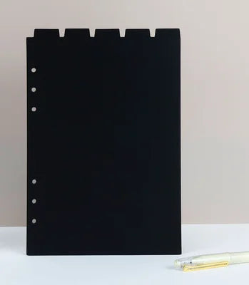 A5 A6 A7 Pink Black  Index Divider Cute 6 Holes For Binder Planner Notebook Stationery Notebook Paper Divider Accessories
