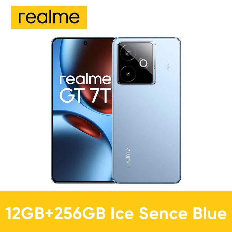 realme GT 7T Smartphone 5G MediaTek 8400-MAX 7000mAh Titan Battery 120W Ultra Charge 6.8'' 120Hz Display EU Version NFC