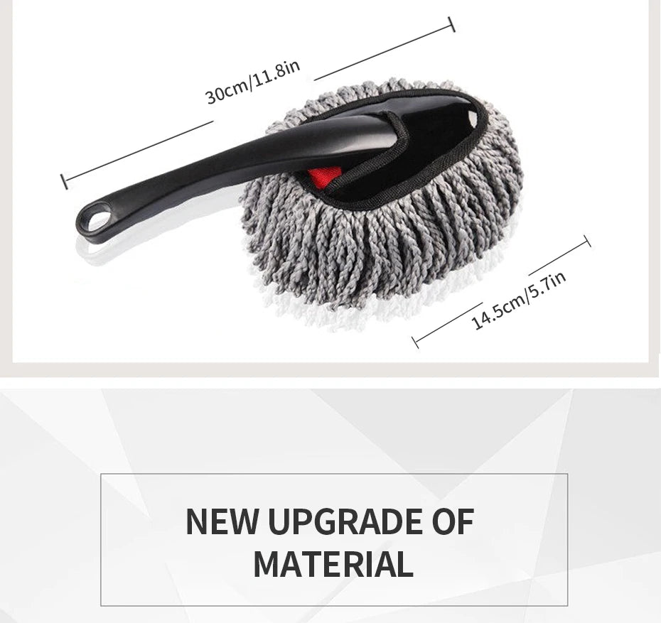 SEAMETAL Car Washing Mop Scalable Handle Dust Remover Wax Brush Microfiber Car Cleaning Kit Soft Hair Duster Brushes Wash Tool