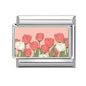 2025 Women's Fashion Colorful Flowers Oil Painting Style Series Italian Charms Fit 9mm Stainless Steel Bracelet DIY Jewelry Gift