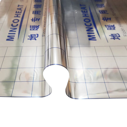 0.06mm Aluminum Foil Insulation Mirror Reflection Film for Underfloor Heating Home Warming Energy Saving