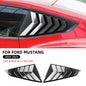 For Ford Mustang 2024 2025 2026 GT S650 Gloss Black Carbon Fiber Pattern Rear Windshield Side Spoiler Splitter Triangle Louver