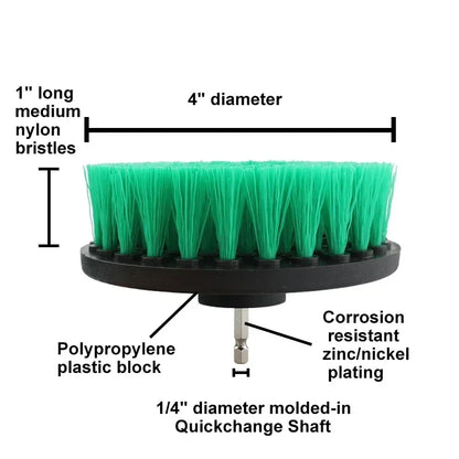 4 Inch Nylon Power Brush Tile Drill Brush for Car Detailing Wash Kitchen Bathroom Polisher Auto Cleaning Tools Car Accessories