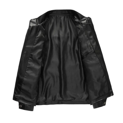 Winter Fur Leather Jacket Men Genuine Leather 2025 New Mandarin Collar Sheepskin Coat Male Leather Jacket Motorcycle Clothing