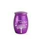 Hot Sale 7 Colors Tree of Life Design Cremation Urn Pet Memorials and Gifts Mini Made of Aluminum Alloy Urns