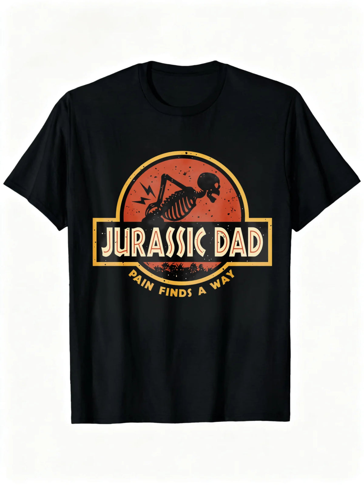 T-Shirt for Men Jurassic Dad Pain Finds Way Comfortable And Versatile Graphic T-Shirt for Men, Breathable And Elastic Fabric, Fu