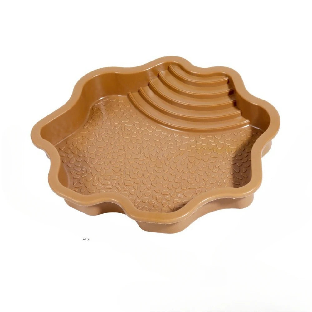 Turtle Bathing Pool, Reptile Feeding Dish Water Pot, Landscape Fish Tank Decoration,Turtle Bath Pool for Aquatic Climbing Pet