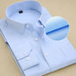 8XL Plus Size Men's Top Quality Dress Shirts Long Sleeve Slim Fit Solid Striped Business Formal White Shirt Male Social Clothing
