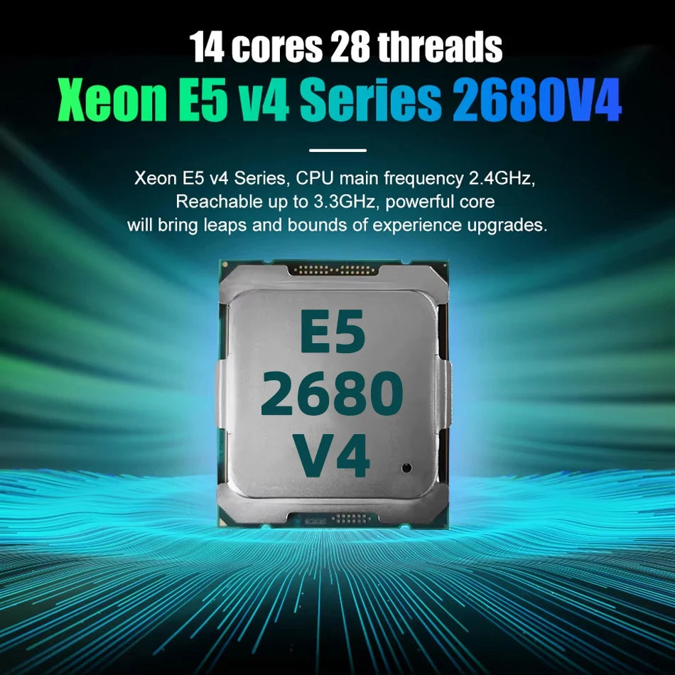 SOYO X99 Motherboard LGA 2011-3 Set Kit Xeon E5 2680 V4 CPU Processor 16G=1*16G DDR4 REG ECC RAM Memory M.2 NAME For Computer