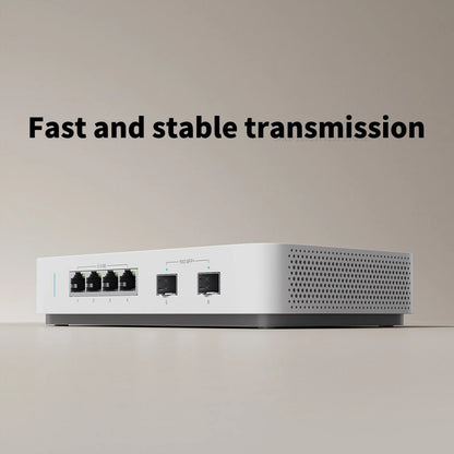 NEW Xiaomi Mi 10G Ethernet Switch 4×2.5G+2×10GMbps Mini Network Switches VLAN Ethernet Splitter Lan Router 6 Ports Hub Switch
