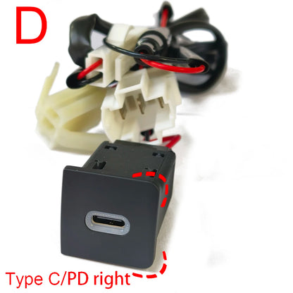 For VW Golf 6 MK6 Jetta 5 MK5 Scirocco 2006 - 2012 Car USB Charger PD Quick Charge QC3.0 Auto Phone Charging Adapter Button