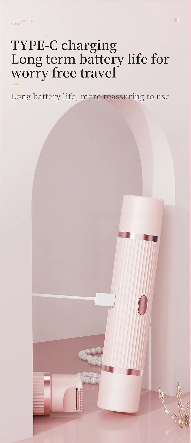 Electric Shaver for Women Bikini Trimmer Facial Mustache Hair Removal Razor Ladies Face Underarm Legs Electric Painless Epilator