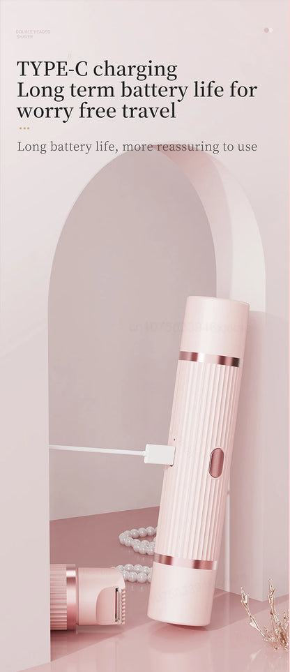 Electric Shaver for Women Bikini Trimmer Facial Mustache Hair Removal Razor Ladies Face Underarm Legs Electric Painless Epilator