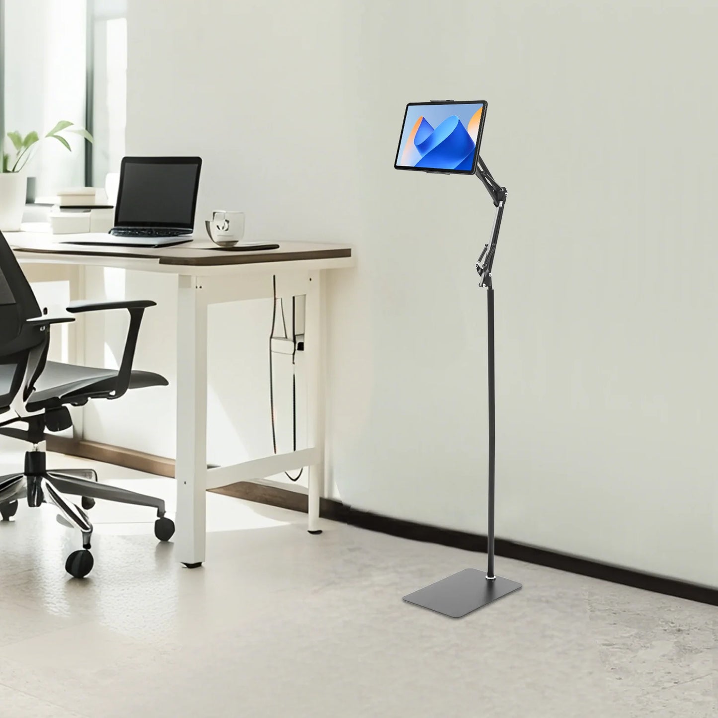 Universal Ipad Stand Floor Tablet Bracket Adjustable Flexible Rotation Phone Holder 360° Rotating Stand Support 4.72-7.09in