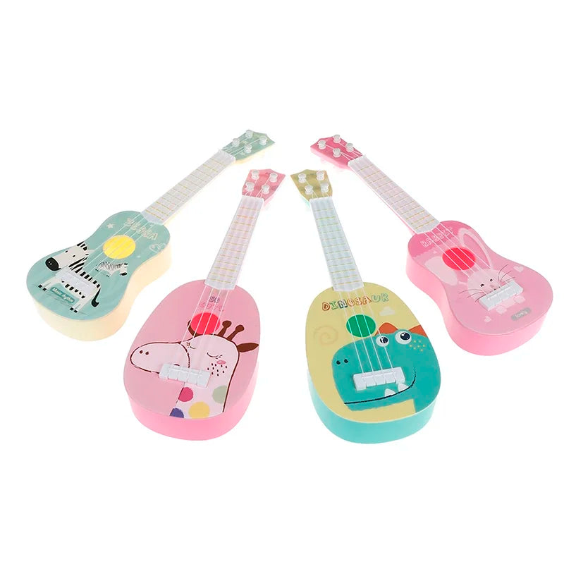 1PC 36cm Mini Guitar Children's Simulated Musical Instrument Ukulele Gift Can Play Early Education Enlightenment Music Player