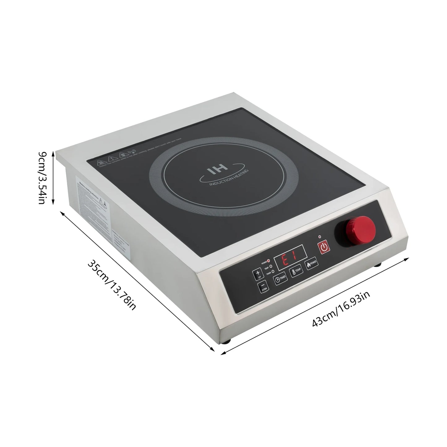 3500W Commercial Induction Cooktop Electric Induction Stove LED Display Anti-crush Induction Hob Cooker