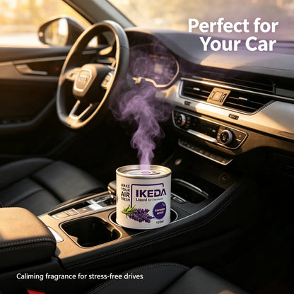 IKEDA 120g Lavender Scent Liquid Air Freshener, Long Lasting Calming Floral Fragrance, Powerful Odor Eliminator for Car Home Off