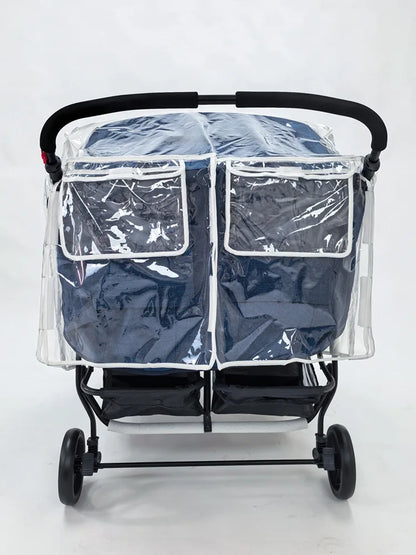 Twin Stroller Rain Cover Windshield Double Front Stroller Universal Rainproof Warm Cover Cart Raincoat Baby Stroller Accessories