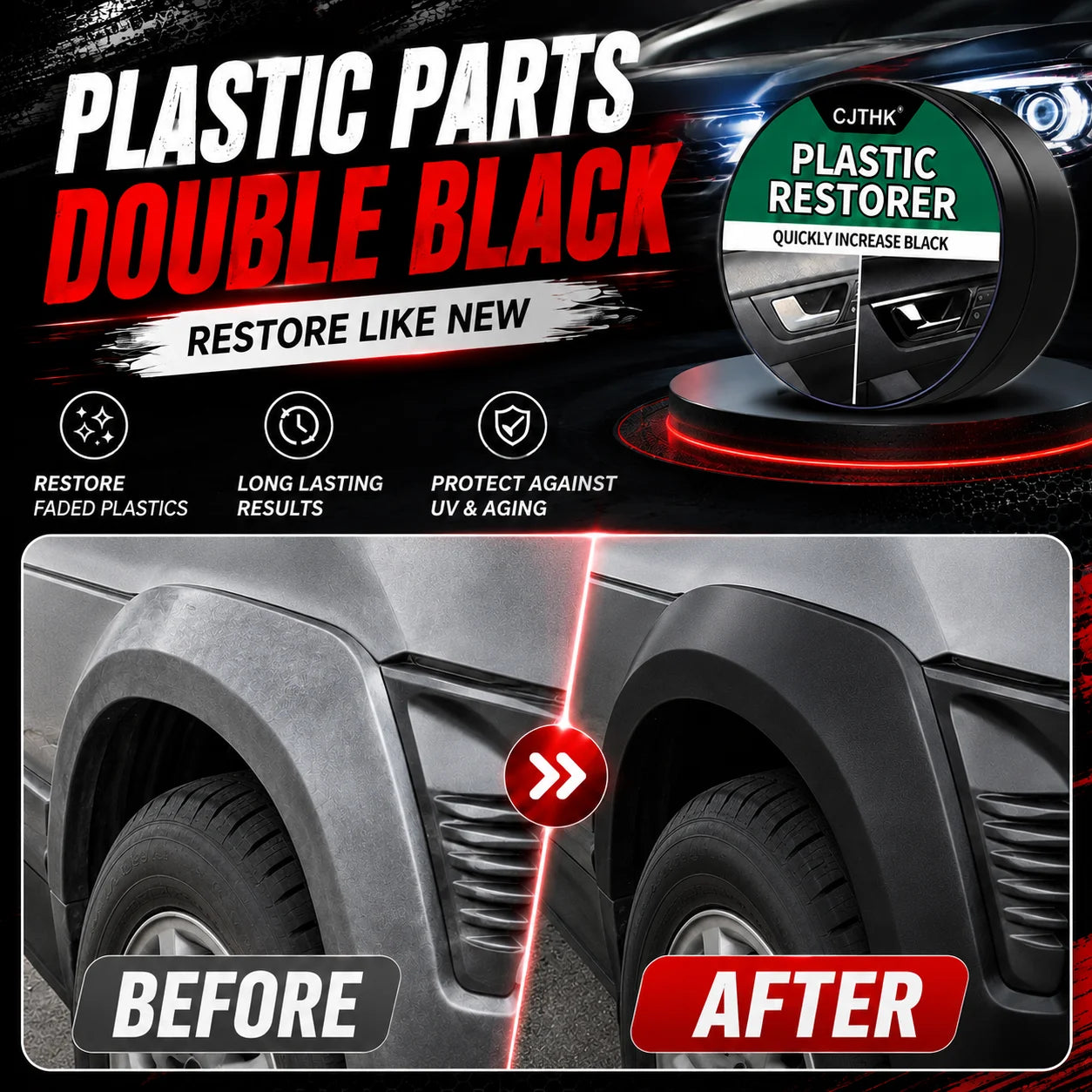 Car Plastic Restorer Leather Plastic Interior Panel Renewal Wax Coating Cream Repair Gloss Auto Rubber Tire Surface Polish Care