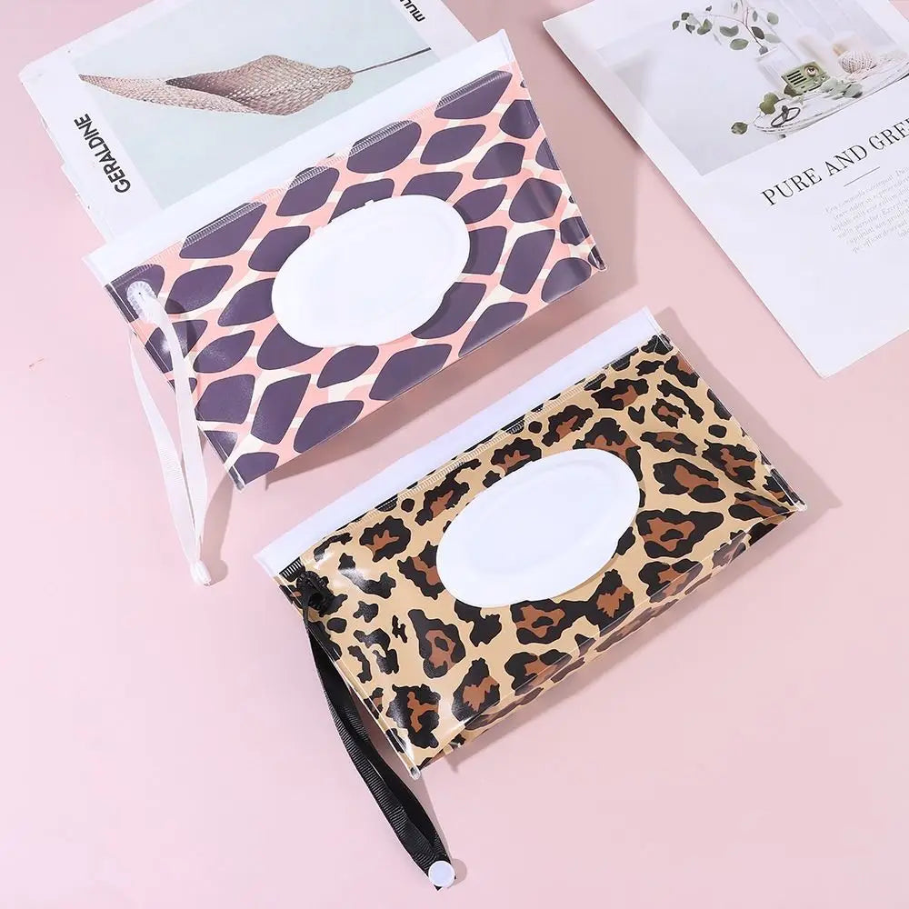 1Pc EVA Baby Wet Wipe Pouch Wipes Holder Case Flip Cover Snap-Strap Reusable Refillable Wet Wipe Bag Outdoor Useful Tissue Box