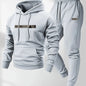 The 2026 new men's two-piece casual long-sleeved hooded sports shirt and sports pants set is suitable for wearing in autumn