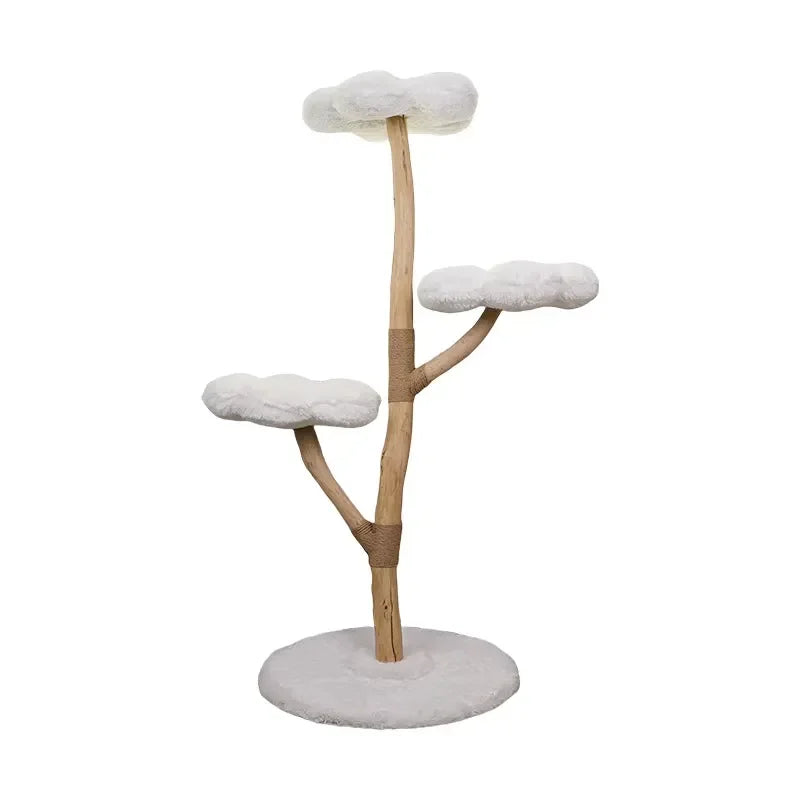 for Cloud Cat Climbing Frame Large Cat Tree Jumping Platform All-in-one Light-luxury Solid Wood Cat Shelf Nest