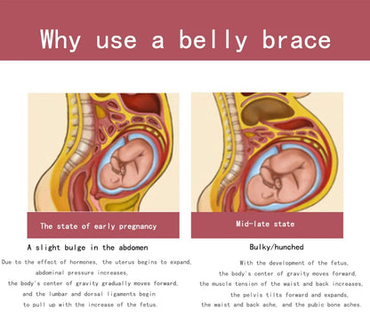 Belly Support Belt for Pregnant Women, Professional Pregnancy Belt for Mid to Late Pregnancy