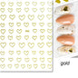3d Nail Art Stickers Red Black White Love Hearts Stars Clouds French Full Tips Adhesive Nail Decals Slider For Manicure