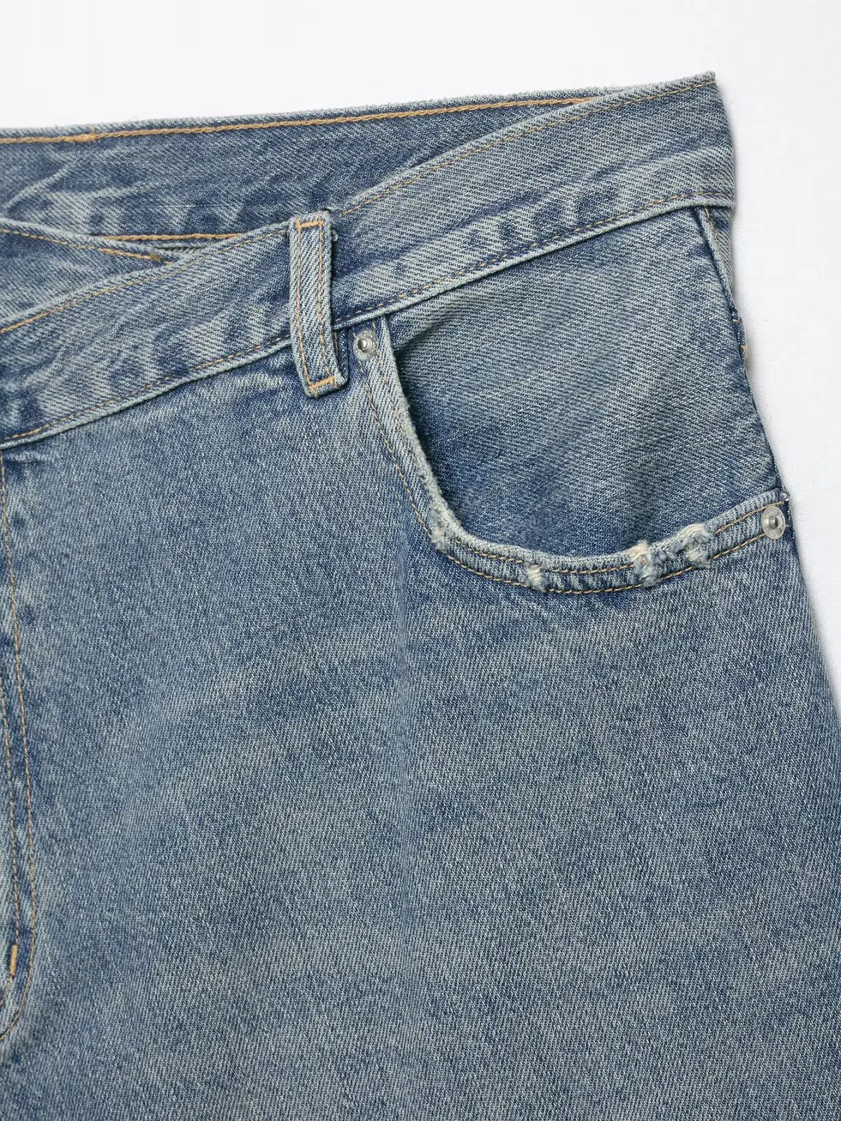 Women'sAsymmetric Denim Skirt New Spring Casual Mid Waist Pocket Women Lace Skirts Fashion Female Chic Skirts