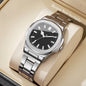 Luxury Square Men Business Watches Simple Calendar Quartz Watch for Mens Clock Reloj Hombre（Without Box）