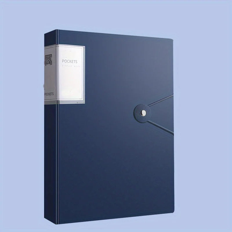 Durable 60-Pocket A4 Folder File Bag, High Transparency & Waterproof, Ideal for Exam Papers & A4 Size Documents,Perfect for Home