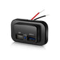 PD QC3.0 Car Charger Socket Quick Charge 12V/24V For Motorcycle Auto Truck ATV RV Bus Dual USB Power Adapter Outlet LED Light