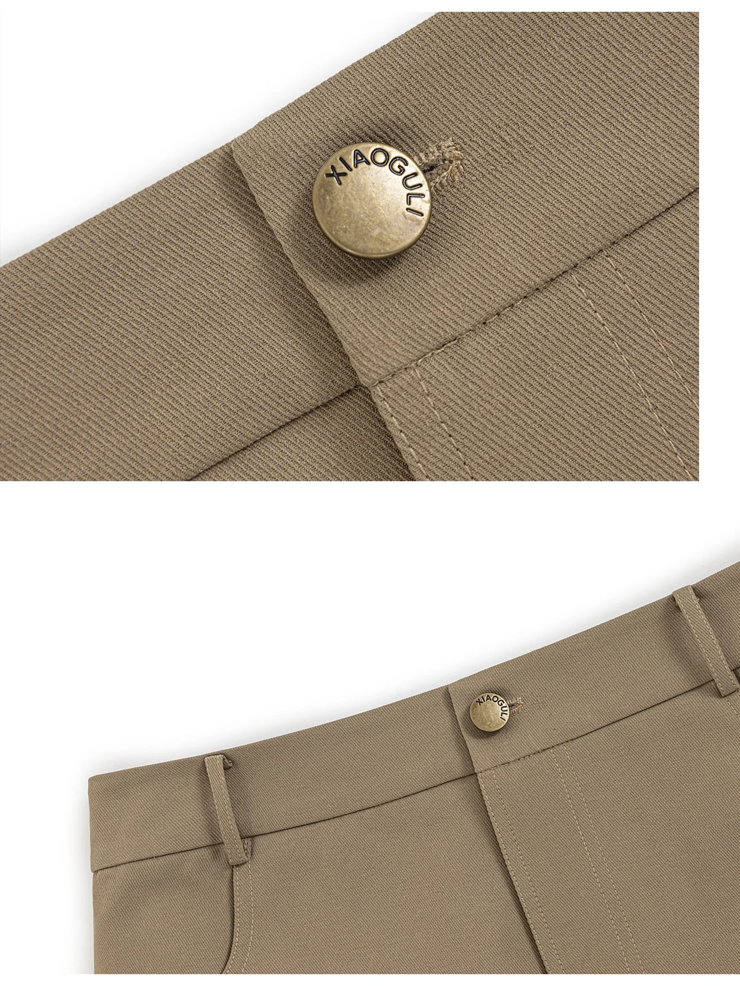 XIAOGULI Fashion Mini Skirt Women High Waist Khaki Cargo Short Skirt 2026 Autumn New Casual Office Lady Daily Outfit
