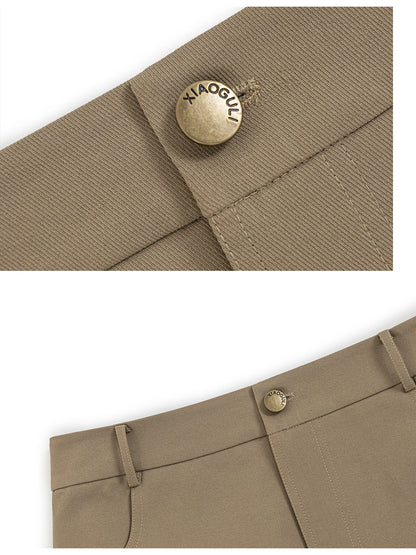 XIAOGULI Fashion Mini Skirt Women High Waist Khaki Cargo Short Skirt 2026 Autumn New Casual Office Lady Daily Outfit