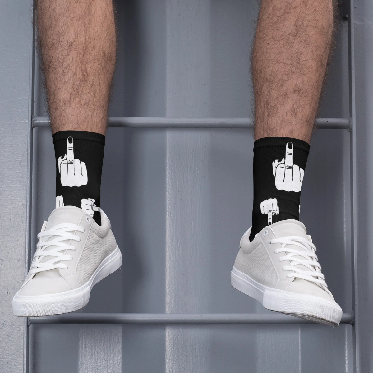 Funny Finger Art Men's Socks Novelty Street Harajuku Hip Hop Style Compression Socks Casual Fashion Crazy Party Happy Socks Gift