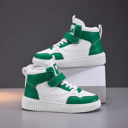 autumn boys sneaker high top children shoes luxury leather basketball shoes kids PU tennis sports shoes for boy size 28-39
