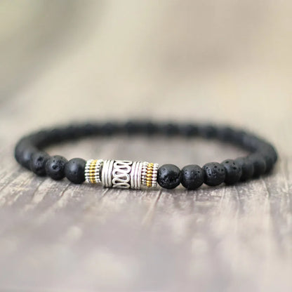 Minimalist 6mm Natural Stone Bracelet Unisex Sanskrit Yoga Meditation Beaded Braclet Lucky Red Braslet Tibetan Buddhist Pulseira