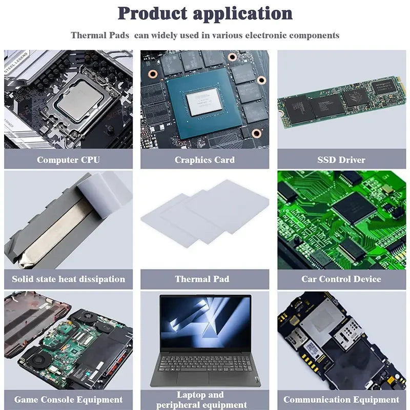 Upsiren 24W/mk 0.75/1.25/1.75mm GPU CPU Heatsink Cooling Conductive Silicone Pad High Quality Original Authentic Thermal Pad