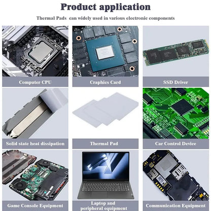 Upsiren 24W/mk 0.75/1.25/1.75mm GPU CPU Heatsink Cooling Conductive Silicone Pad High Quality Original Authentic Thermal Pad