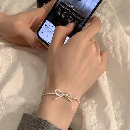 VENTFILLE 925 Sterling Silver Butterfly Bracelet for Girl Bead String Design Insect Fashion Versatile Jewelry Gift Dropshipping