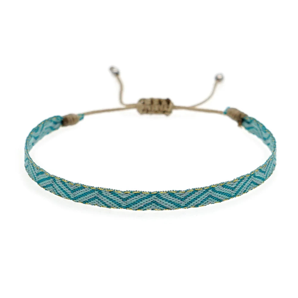 KKBEAD Wholesale Handwoven Bracelet Colombia Cloth Braided Wristband Bracelets for Women Men Gift Hippie Boho Friendship Jewelry