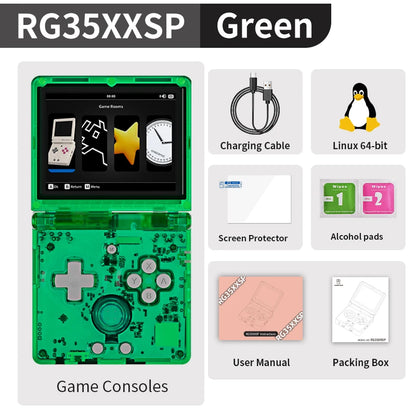 Anbernic RG35XXSP Flip Handheld Game Console 3.5'' IPS Screen Linux 64-bit 3300mAH E-book Support WiFi Streaming HD TV Out Gifts