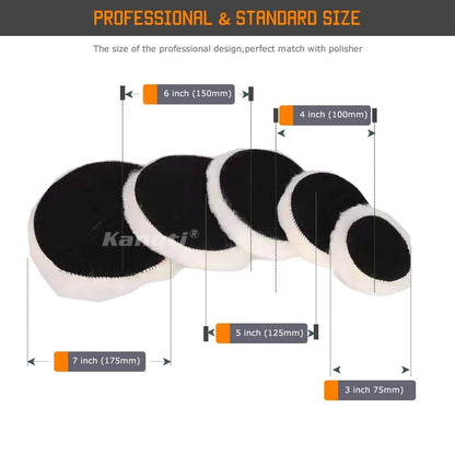 Wool Polishing Pad car polishing pad 3"4"5"6"7" inch polish waxing pads Wool Polisher Bonnet For Car paint Care