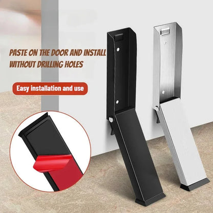 Stainless steel foot-mounted door arrester automatic door arrester safety windproof anti-slip card magnetic suction door clip