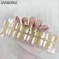 16/20/22Tips Semi-Cured Gel Nail Wraps Full Cover Manicure DIY Waterproof Long Lasting Gel Nail Stickers set for UV Lamp Need